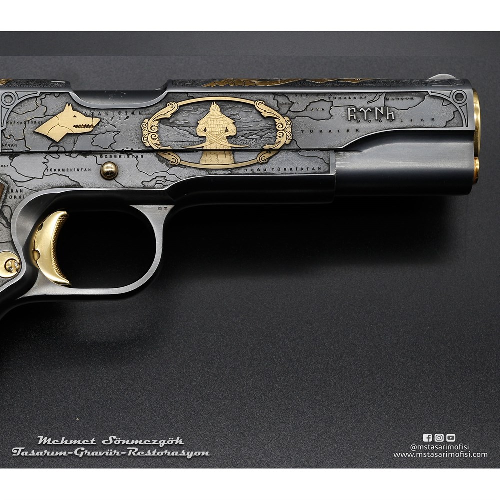 Colt 1911 Gravür // Büyük Turan Devleti (Muhsin Yazıcıoğlu)