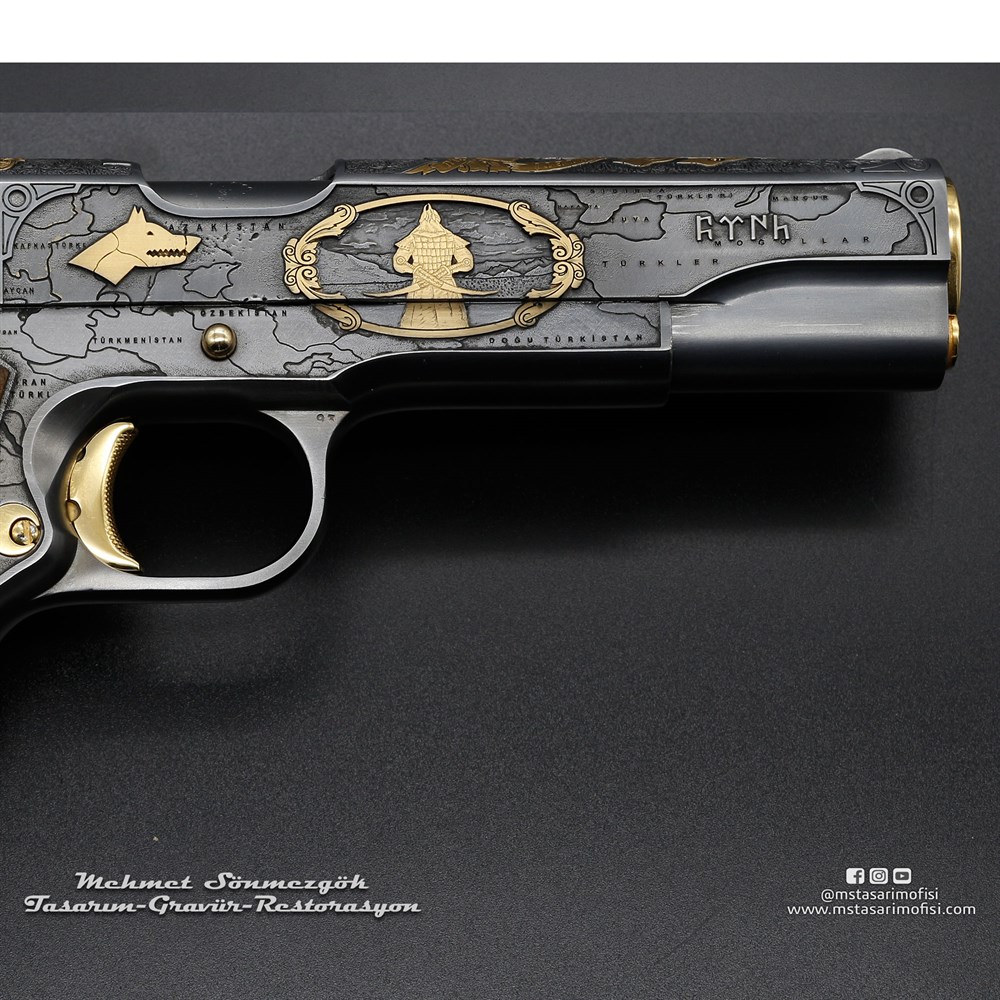 Colt 1911 Gravür // Büyük Turan Devleti (Muhsin Yazıcıoğlu)