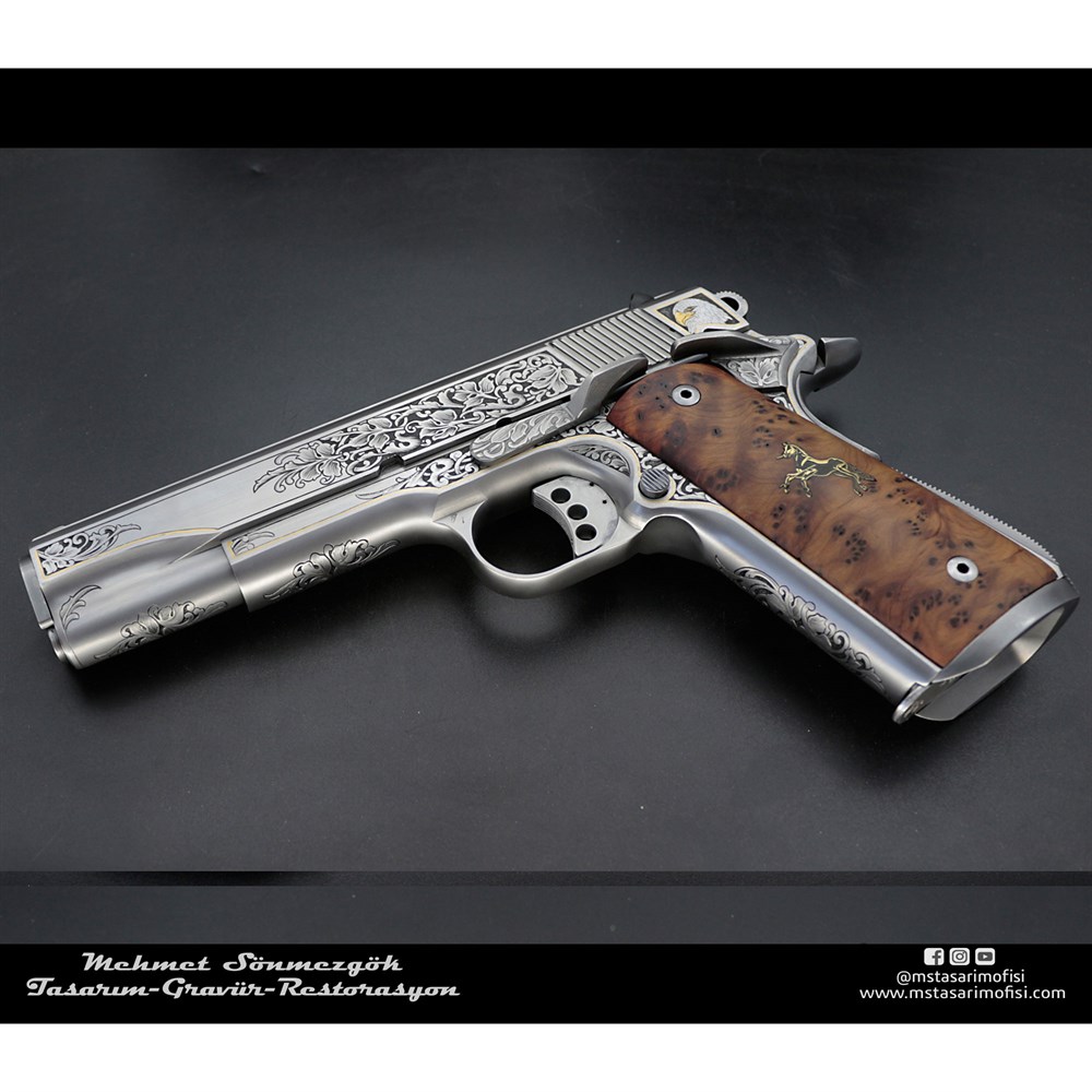 Colt 1911 Gravür // Kartallı Özel Tasarım Gravür