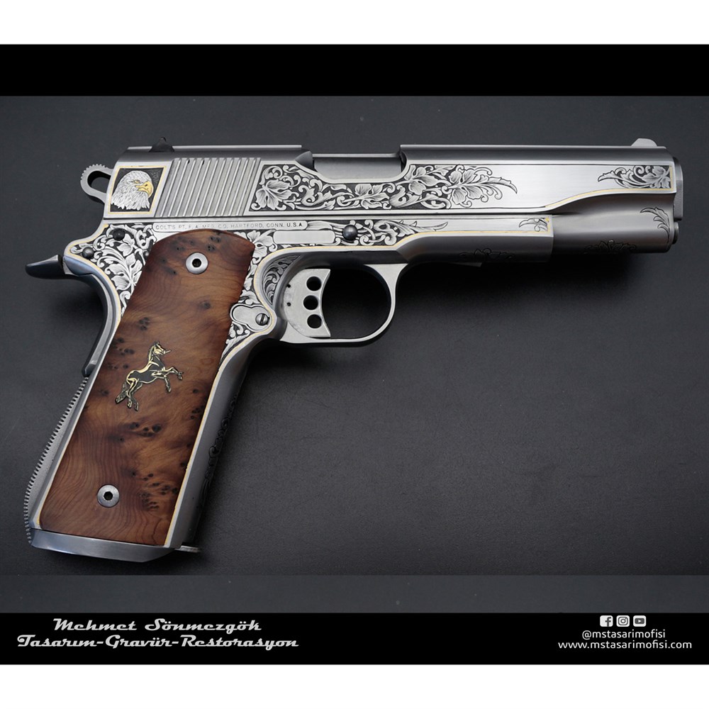 Colt 1911 Gravür // Kartallı Özel Tasarım Gravür