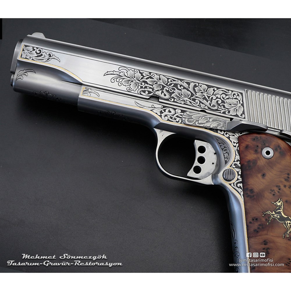 Colt 1911 Gravür // Kartallı Özel Tasarım Gravür