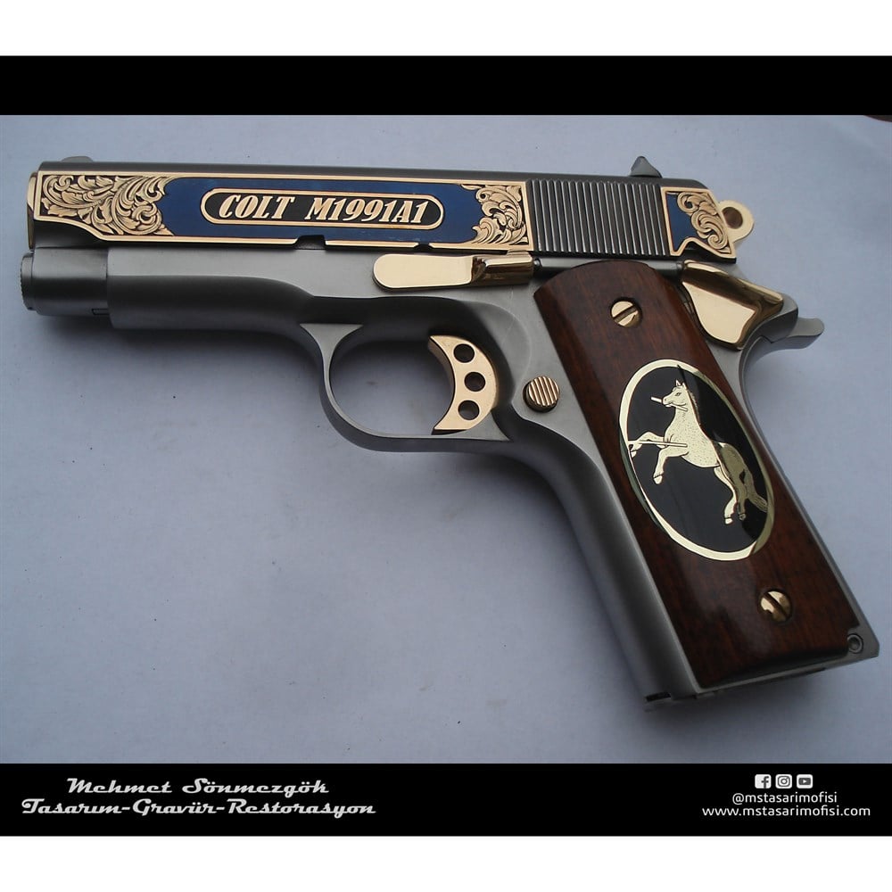 Colt 1911 Gravür // Kartallı Özel Tasarım Gravür 2