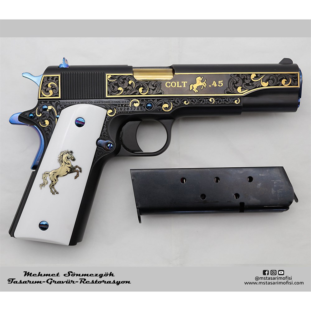Colt 1911 Gravür // Özel Tasarım,Altın Kakmalı Modelimiz