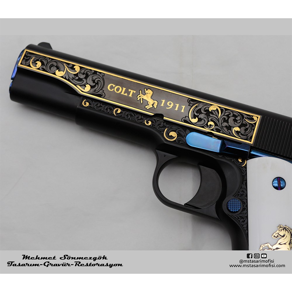 Colt 1911 Gravür // Özel Tasarım,Altın Kakmalı Modelimiz