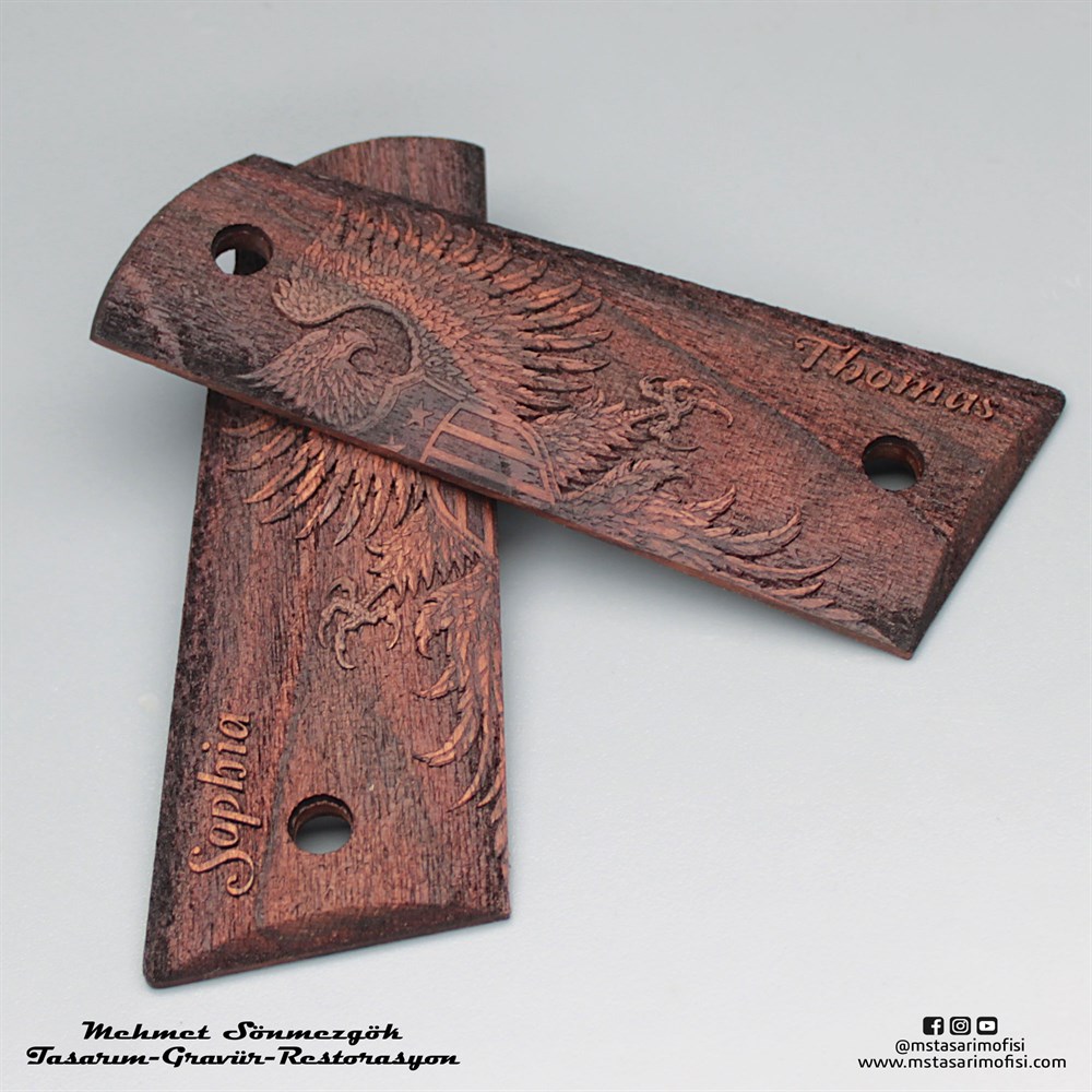 Colt 1911 Kabze // Kartal Tasarım,Yarım Desen