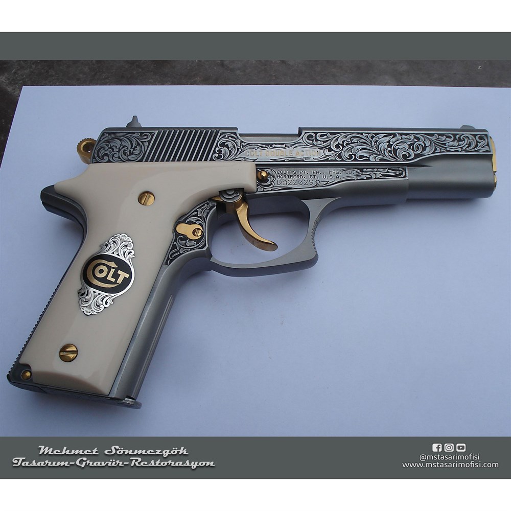 Colt Double Eagle Gravür // Altın Kakmalı Tasarım