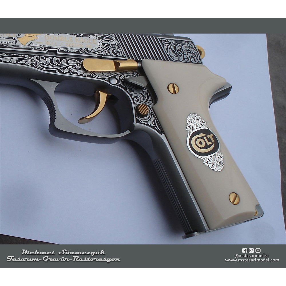 Colt Double Eagle Gravür // Altın Kakmalı Tasarım