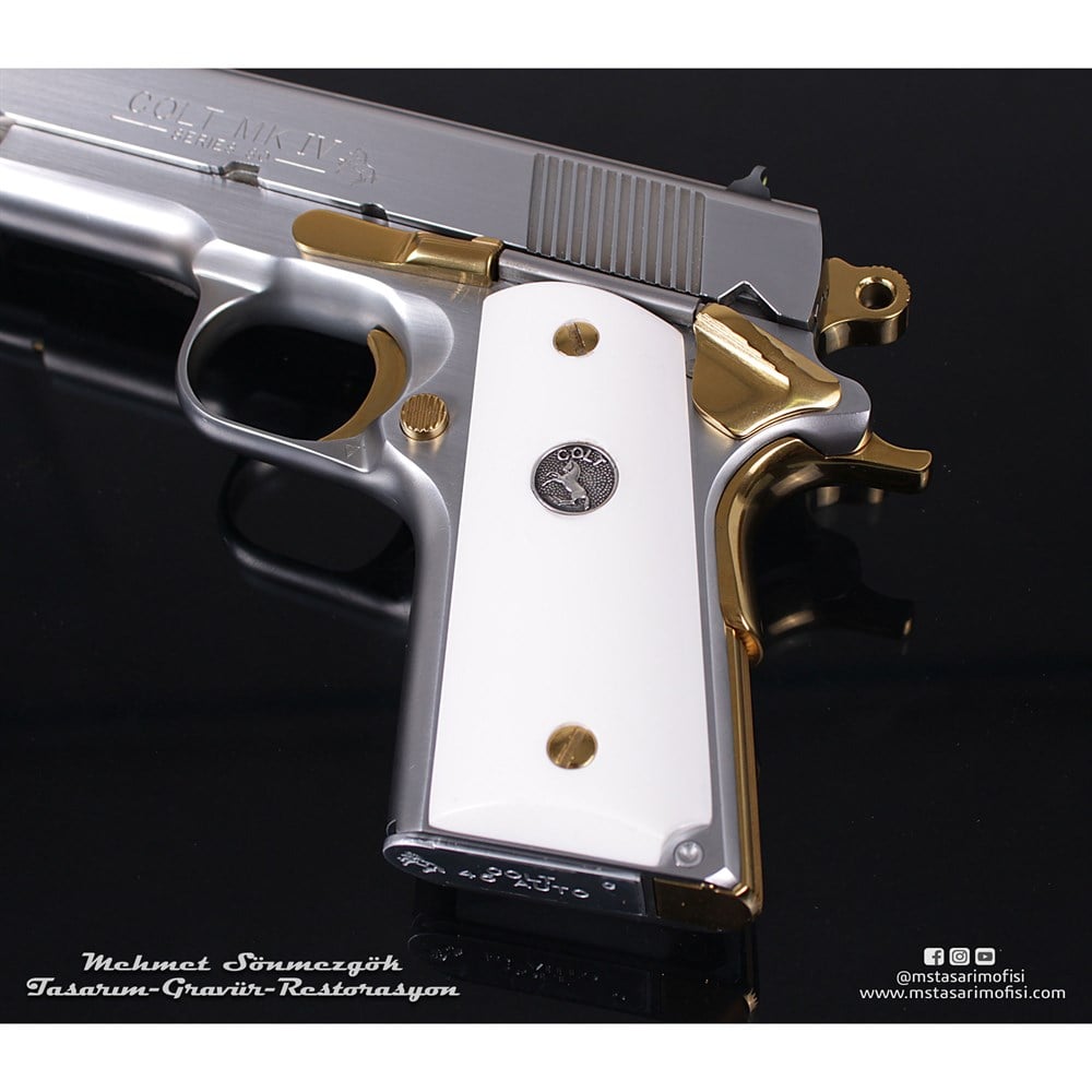 Colt MK IV Kaplama // Füme Titanyum,Parçalar Sarı