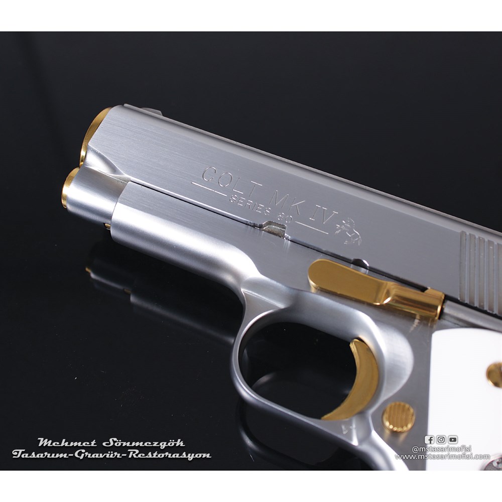 Colt MK IV Kaplama // Füme Titanyum,Parçalar Sarı