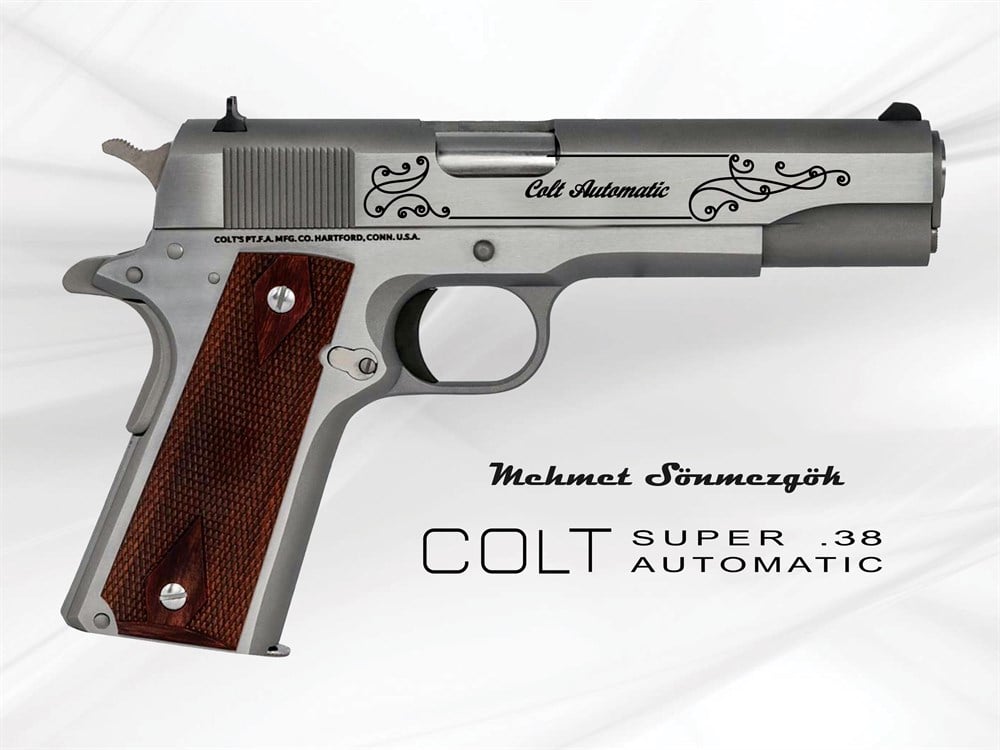 Colt Super 38 Gravür // Çekme Kertiği,Altın Tel Kakma