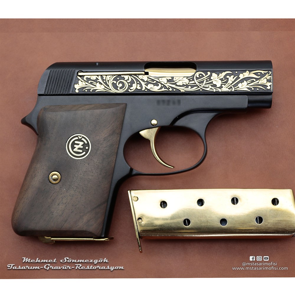 CZ 6,35 Gravür // Yanaklar Gravür,Sarı Titanyum