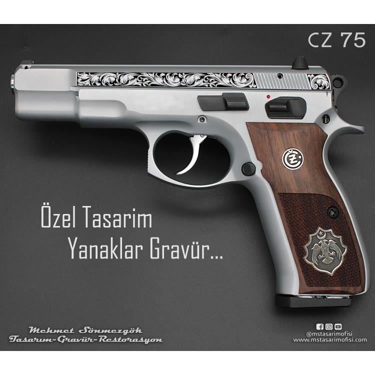 CZ 75 Gravür Gravür_Yanaklar Gravür Model 1