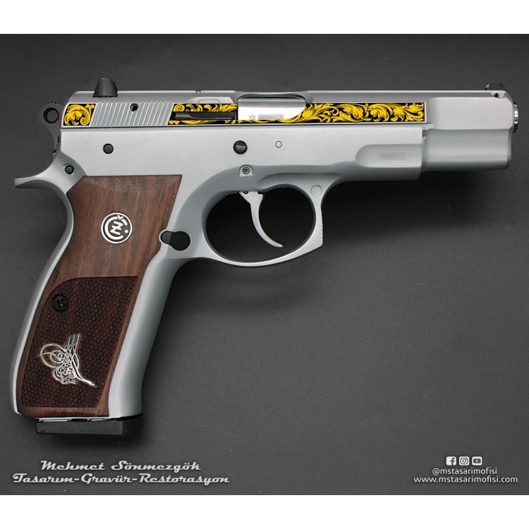 CZ 75 Gravür Gravür_Yanaklar Gravür Model 1