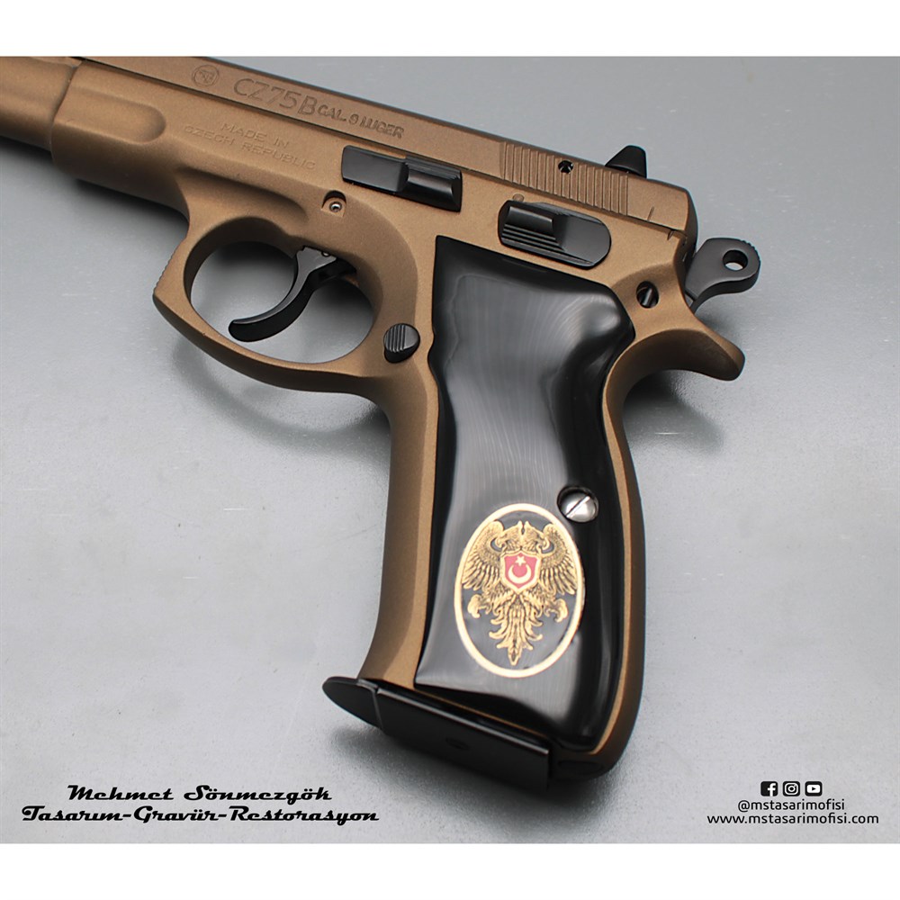 CZ75B // Cerakote Kaplama,Çöl Rengi,Siyah Pleksi Kabze