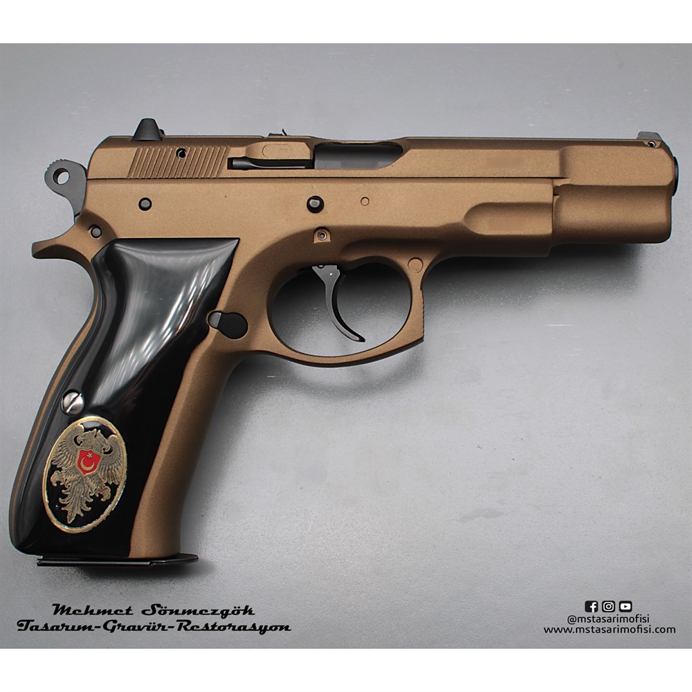 CZ75B // Cerakote Kaplama,Çöl Rengi,Siyah Pleksi Kabze