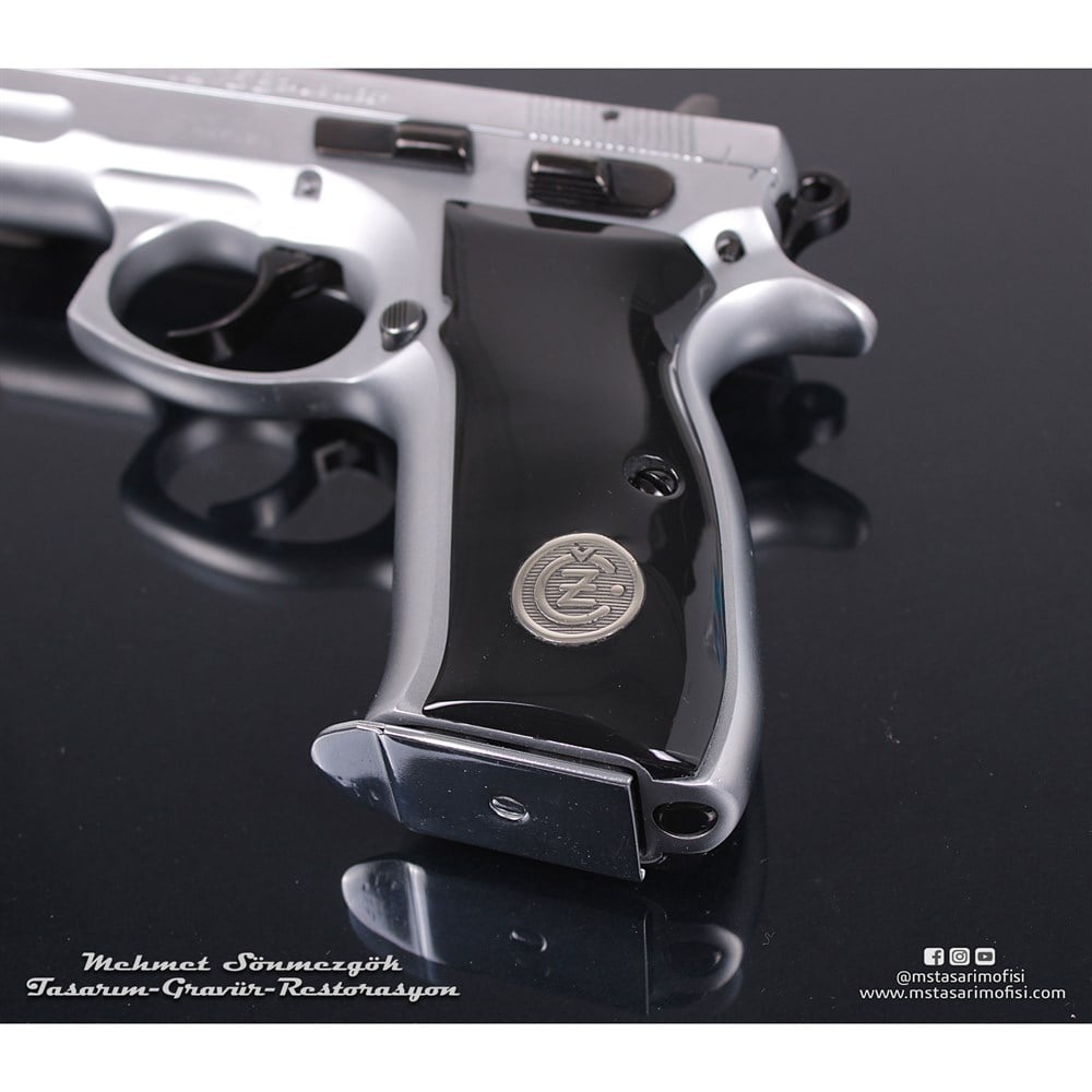 CZ75B Kaplama // Beyaz Krom,Yanaklar Parlak 2