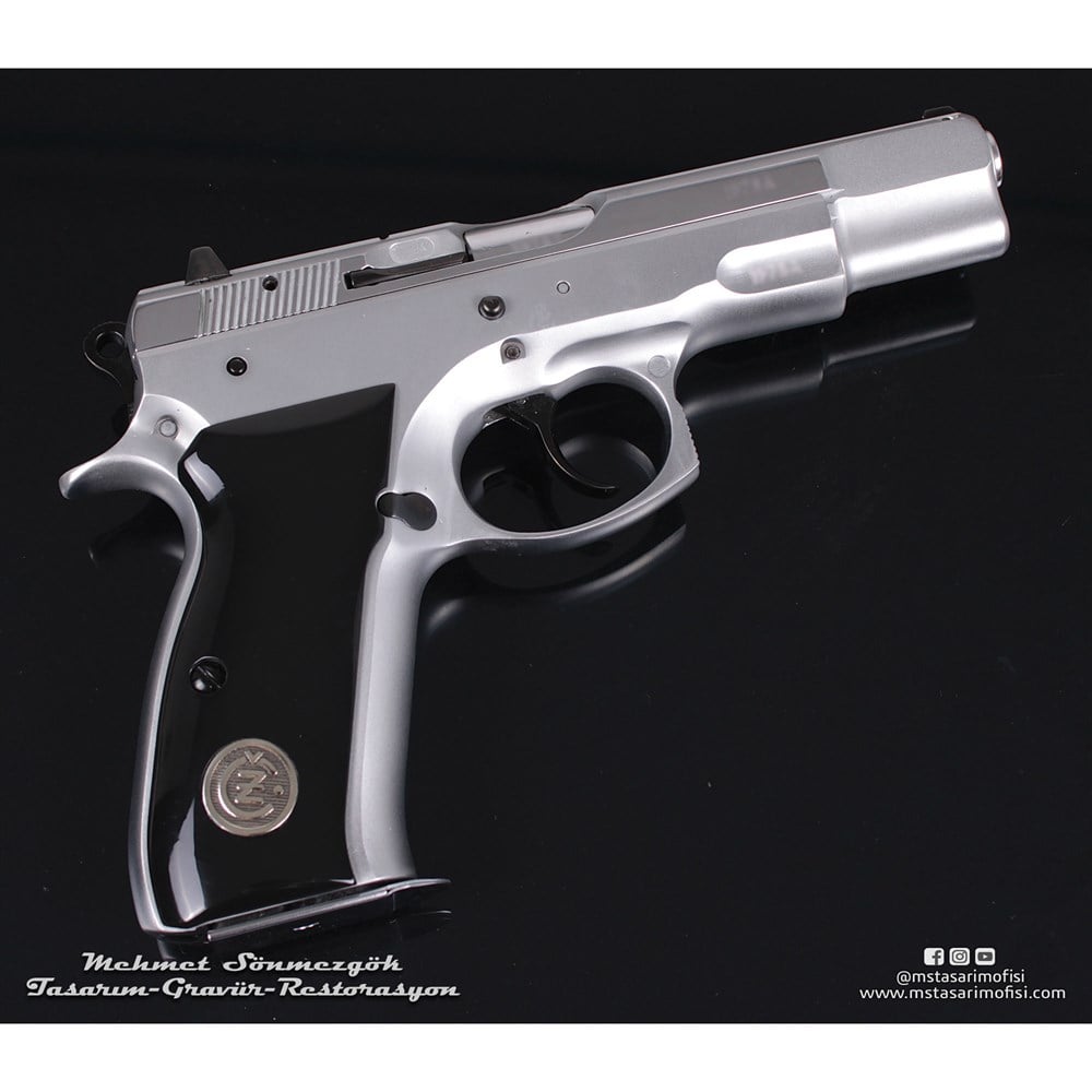 CZ75B Kaplama // Beyaz Krom,Yanaklar Parlak 2