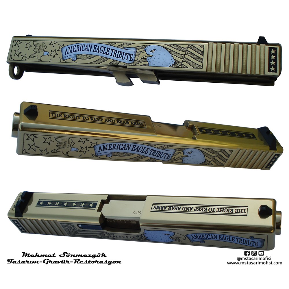 Glock 19 Gravür // American Eagle Tribute