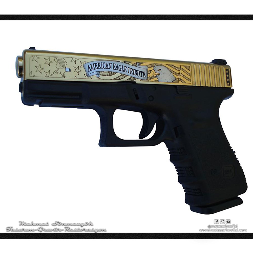 Glock 19 Gravür // American Eagle Tribute