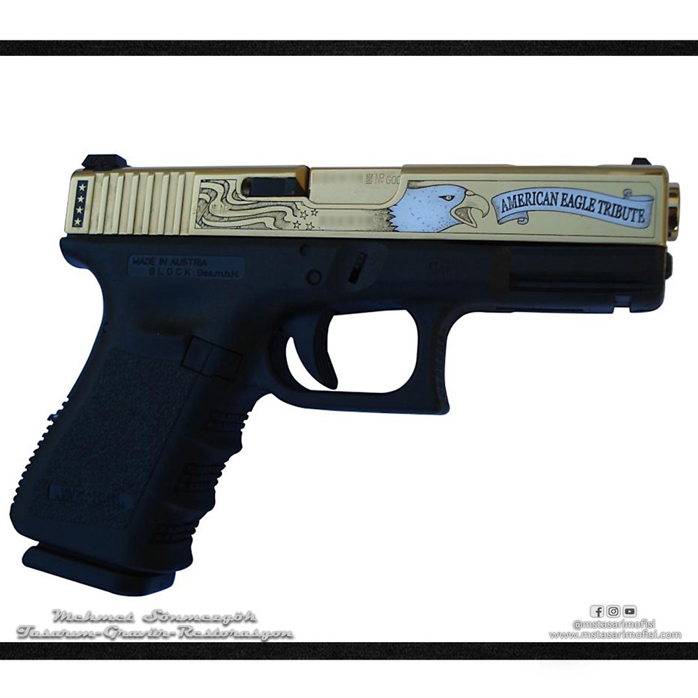 Glock 19 Gravür // American Eagle Tribute