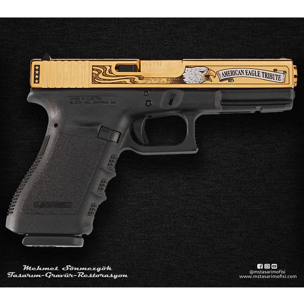 Glock 19 Gravür // American Eagle Tribute
