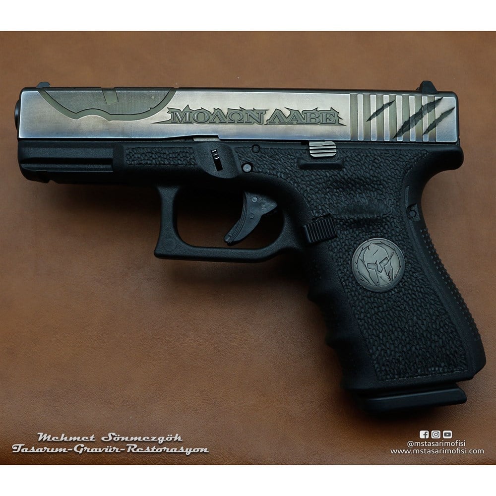 Glock 19 Gravür // Molon Labe (Kılınç İzli)