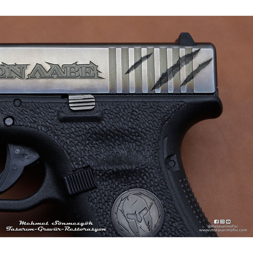 Glock 19 Gravür // Molon Labe (Kılınç İzli)