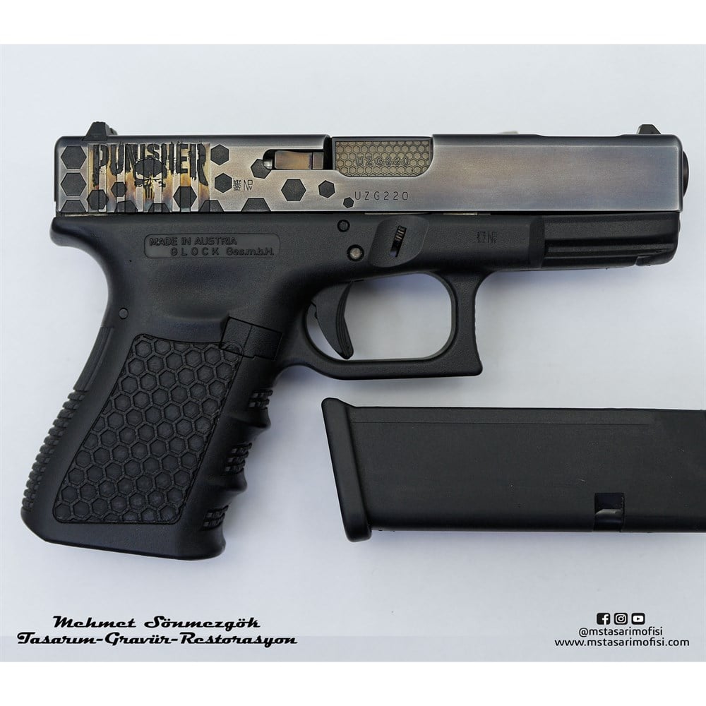 Glock 19 Gravür // Punisher