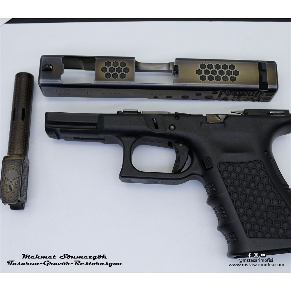 Glock 19 Gravür // Punisher