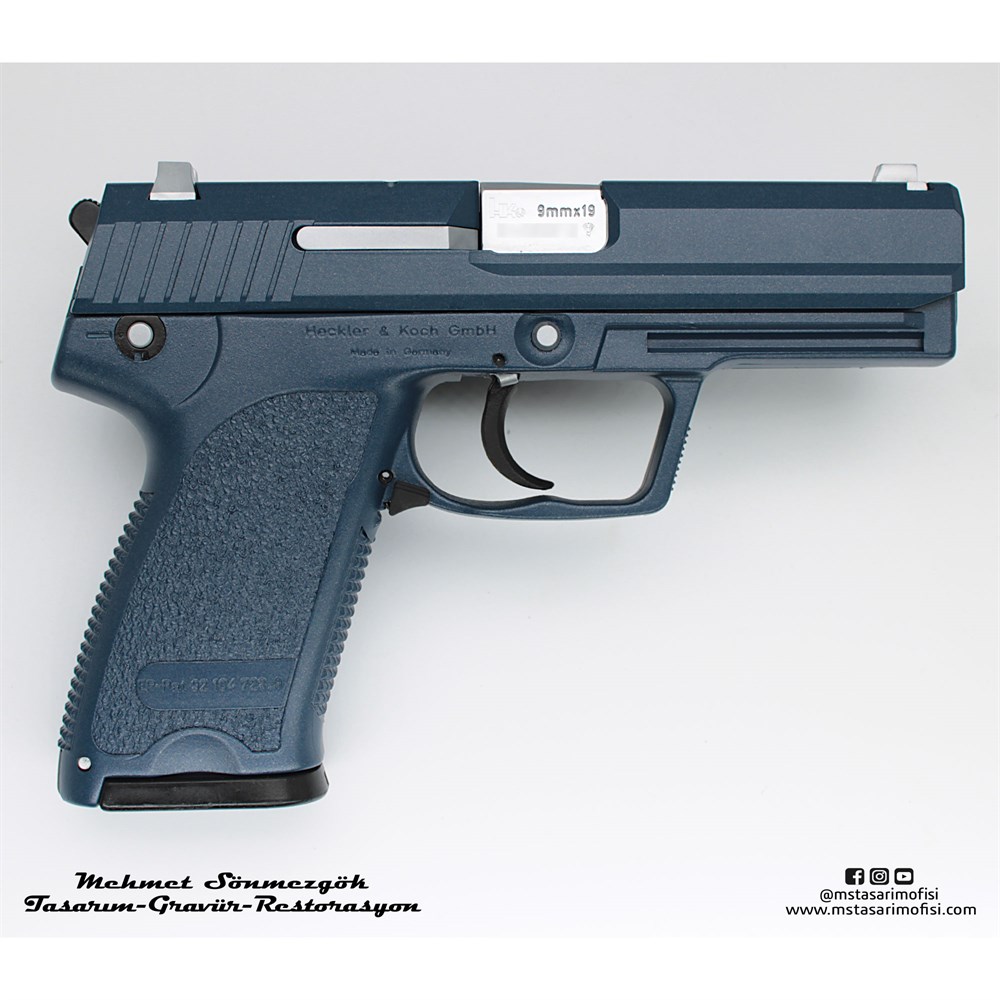 Hk USP Kaplama // Cerakote Mavi,Parçalar Beyaz