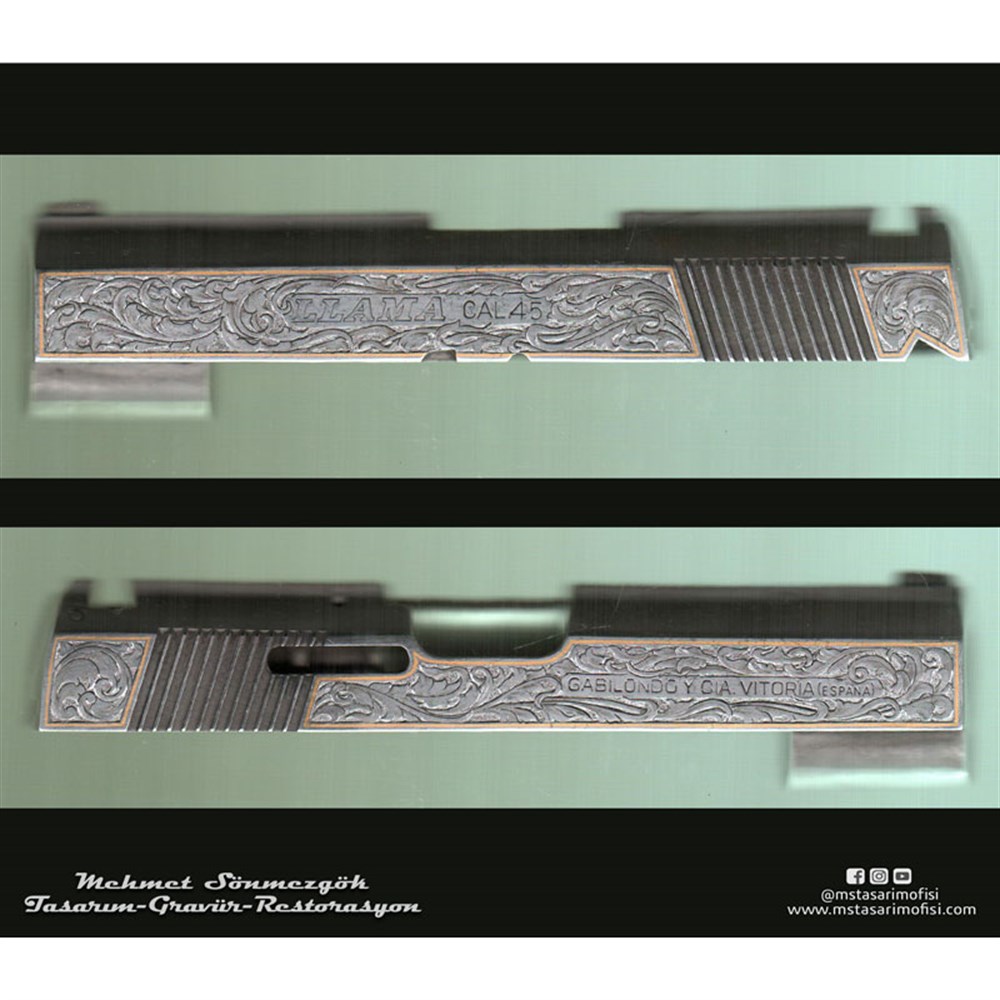 Llama 45 Gravür // Yanaklar Gravür,Altınlı Model