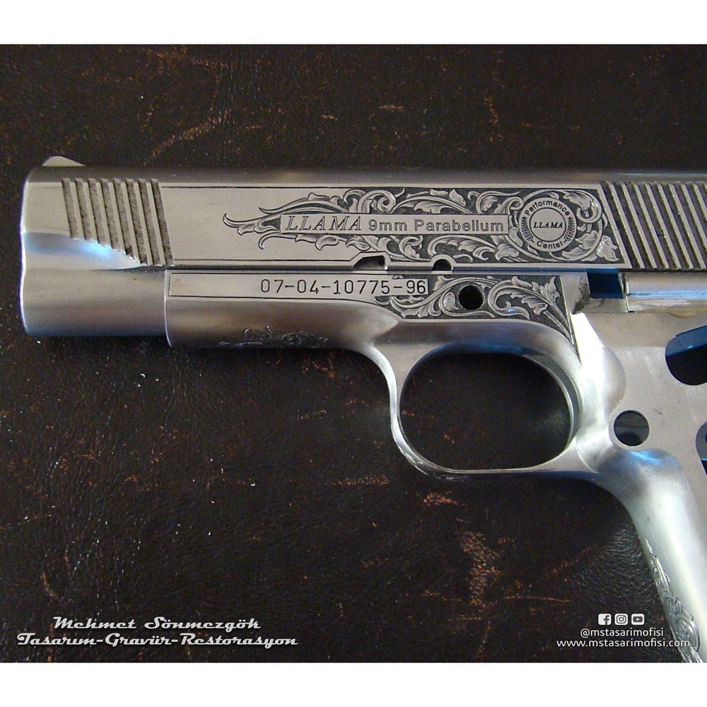 Llama 9mm Gravür // Kartal Logo,Yanaklar Gravür
