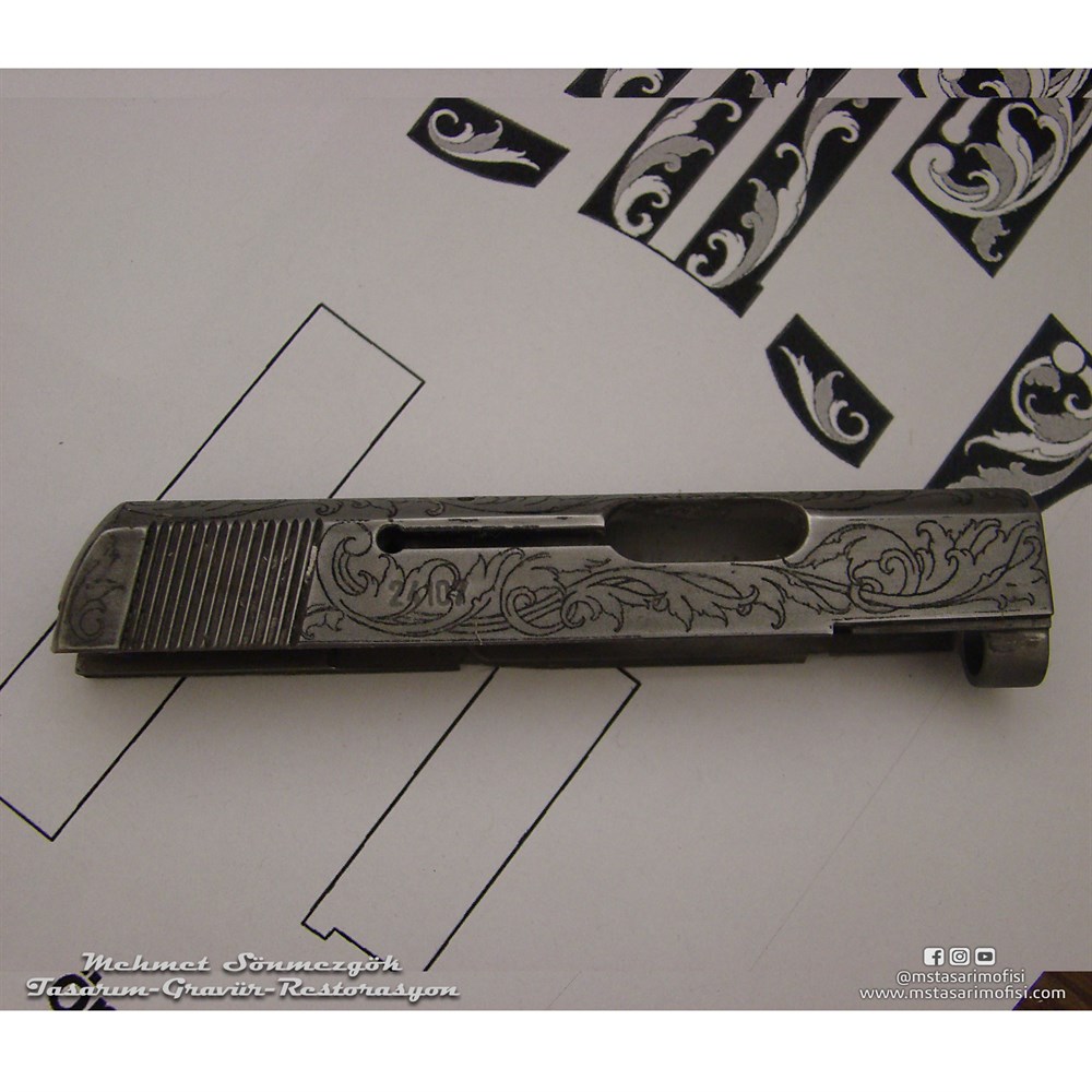 Mauser 6,35 Gravür // Altın Kakma Gravür