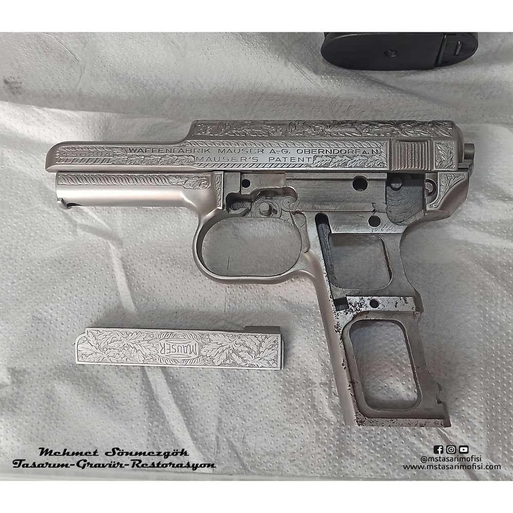 Mauser Werke Gravür // Meşe Yapraklı,Nazi Armalı Gravür