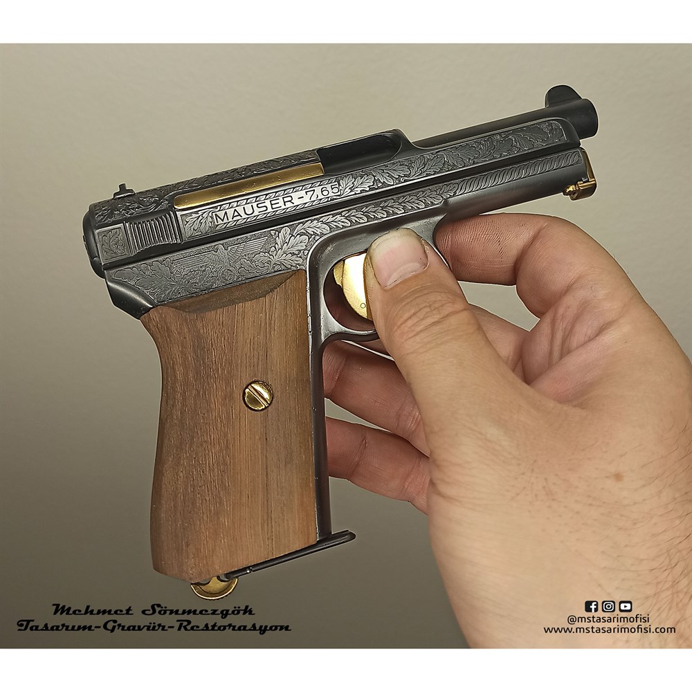 Mauser Werke Gravür // Meşe Yapraklı,Nazi Armalı Gravür