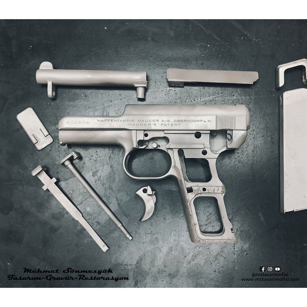 Mauser Werke Gravür // Meşe Yapraklı,Nazi Armalı Gravür