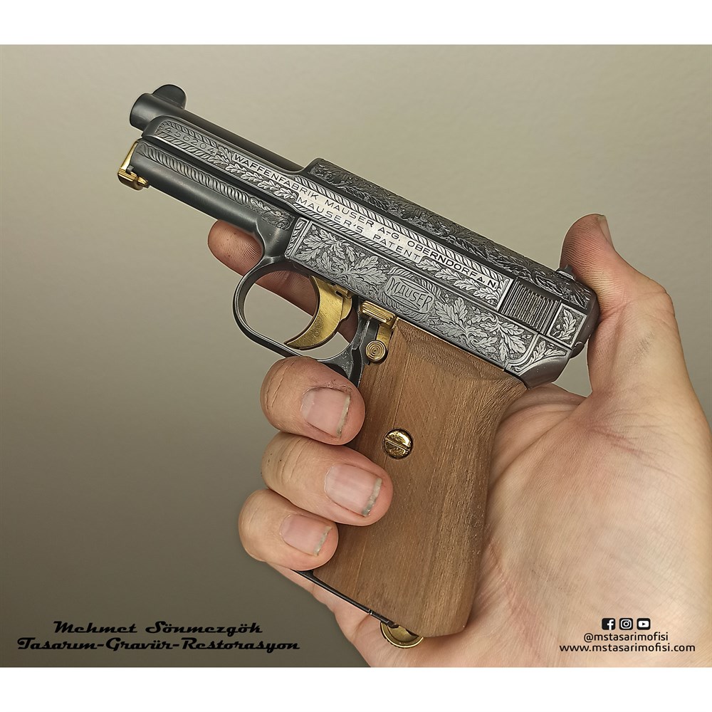 Mauser Werke Gravür // Meşe Yapraklı,Nazi Armalı Gravür