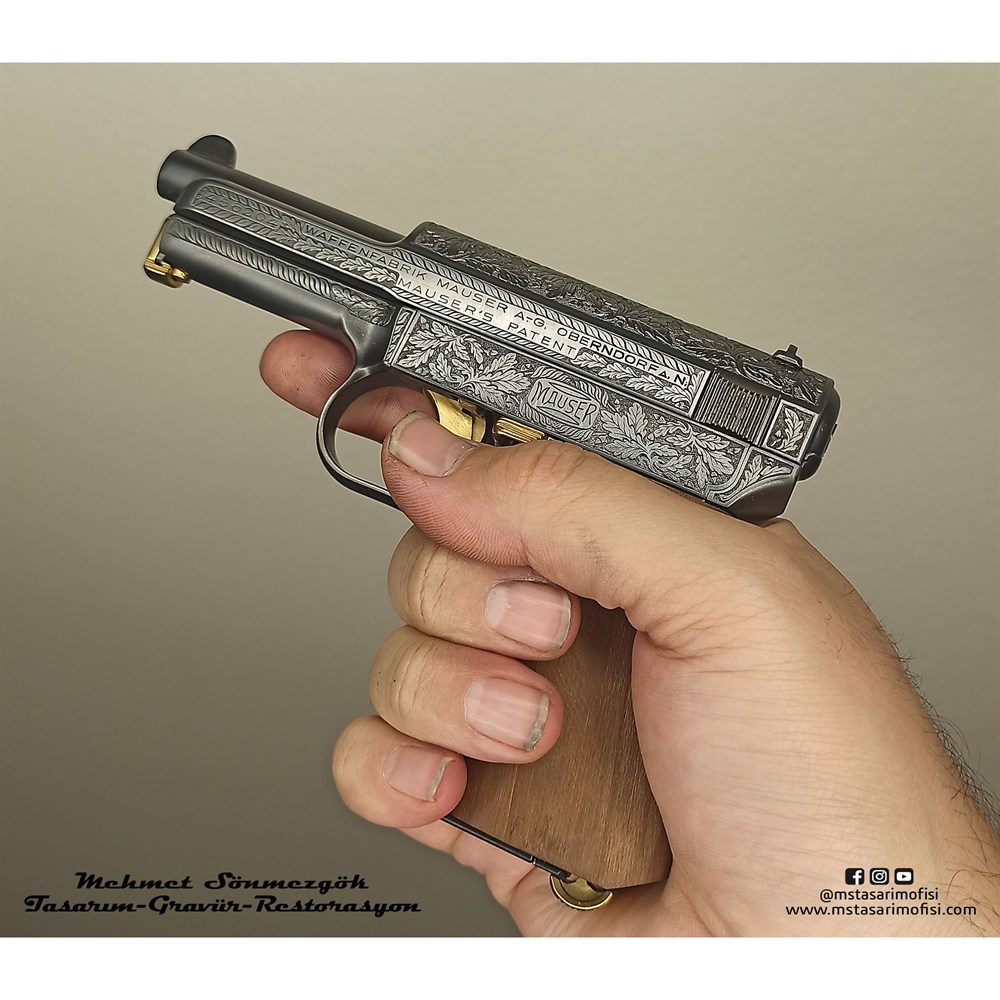 Mauser Werke Gravür // Meşe Yapraklı,Nazi Armalı Gravür