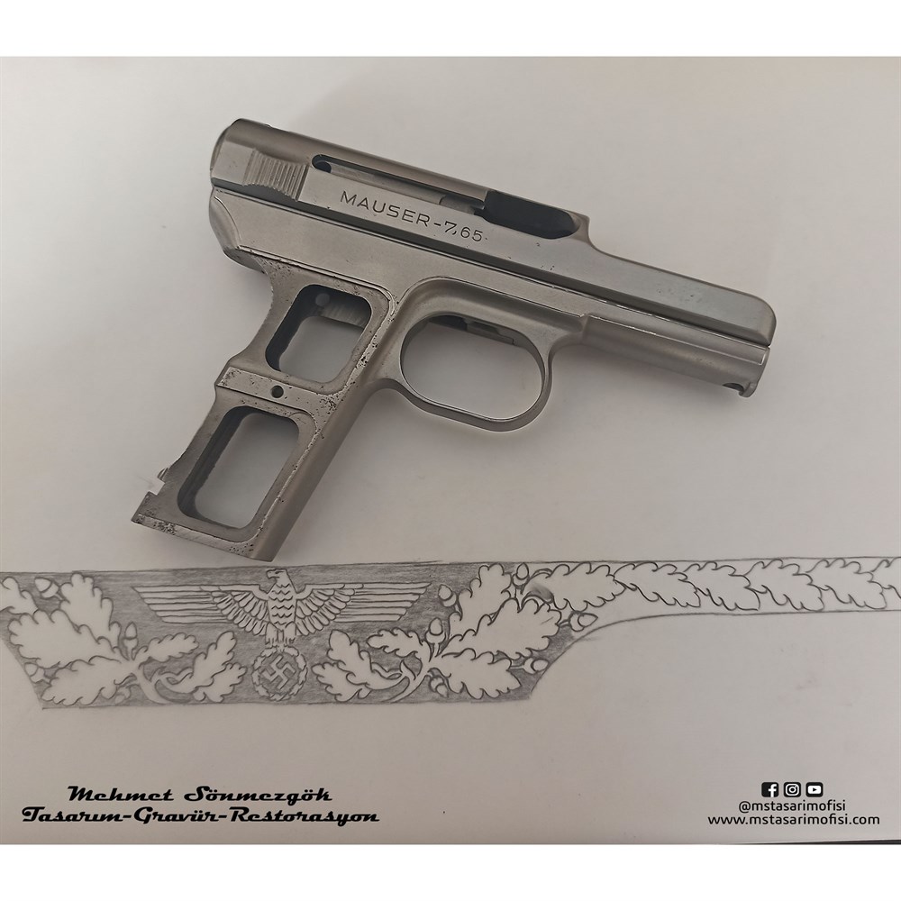 Mauser Werke Gravür // Meşe Yapraklı,Nazi Armalı Gravür