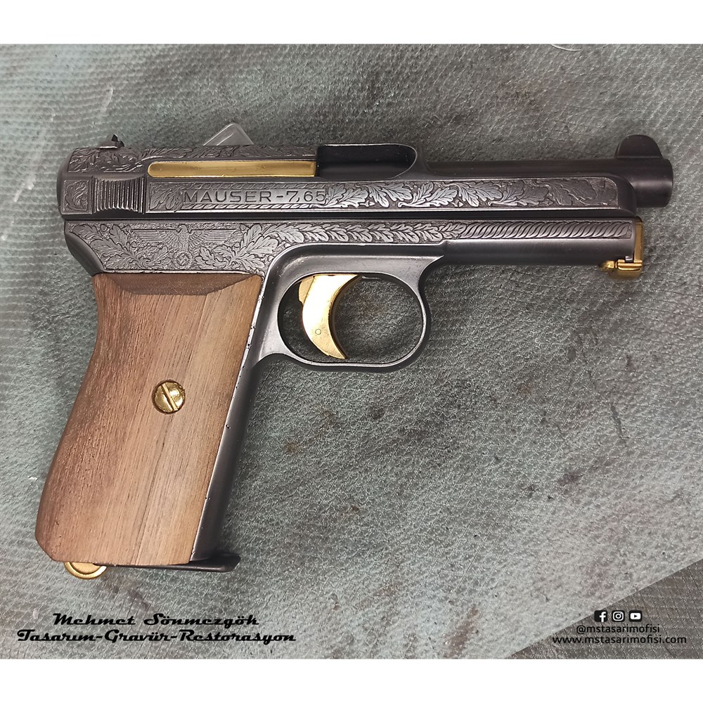 Mauser Werke Gravür // Meşe Yapraklı,Nazi Armalı Gravür