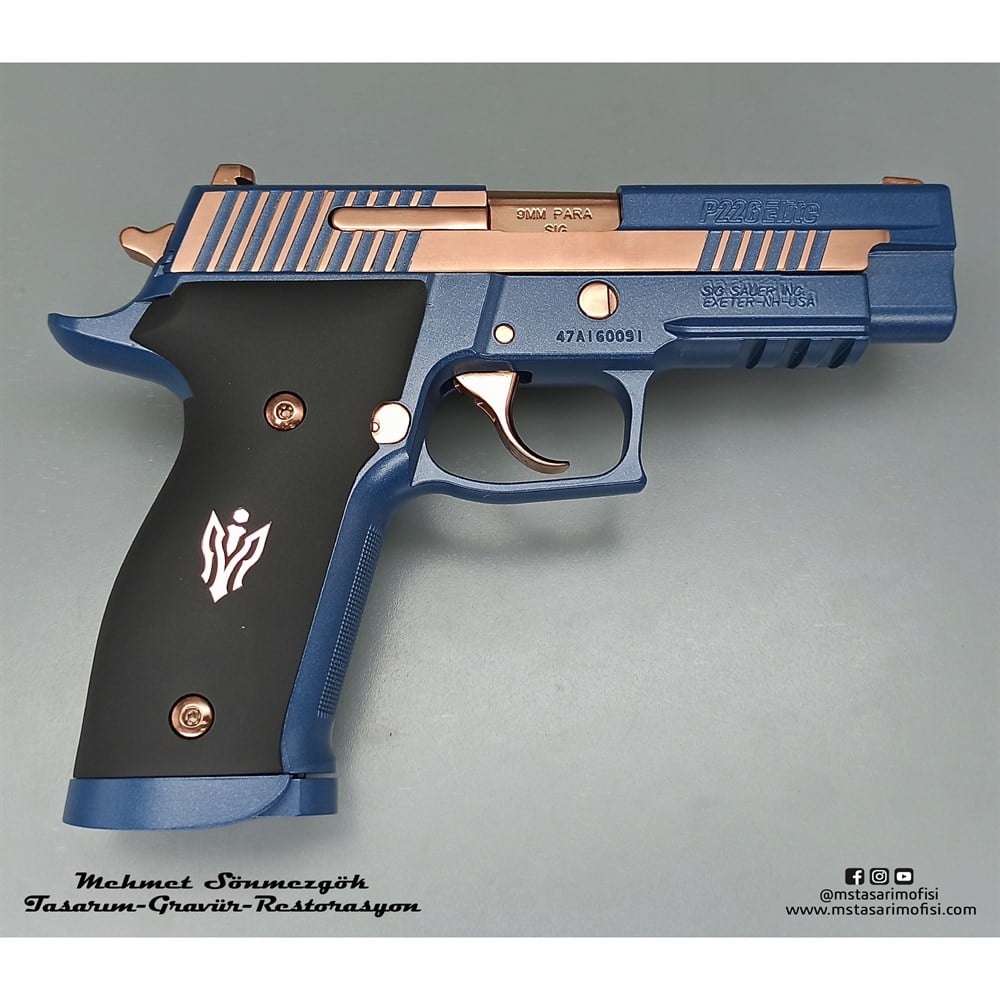 Sig Sauer P226 Elite Modifiye // Nalça Seti,Rose Titanyum Kaplama