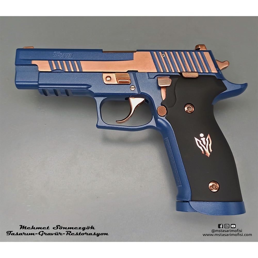 Sig Sauer P226 Elite Modifiye // Nalça Seti,Rose Titanyum Kaplama