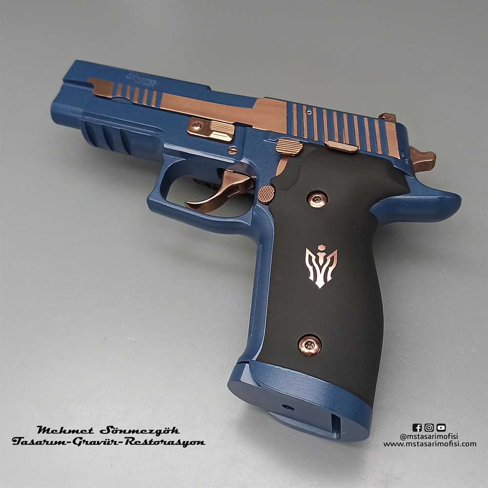 Sig Sauer P226 Elite Modifiye // Nalça Seti,Rose Titanyum Kaplama