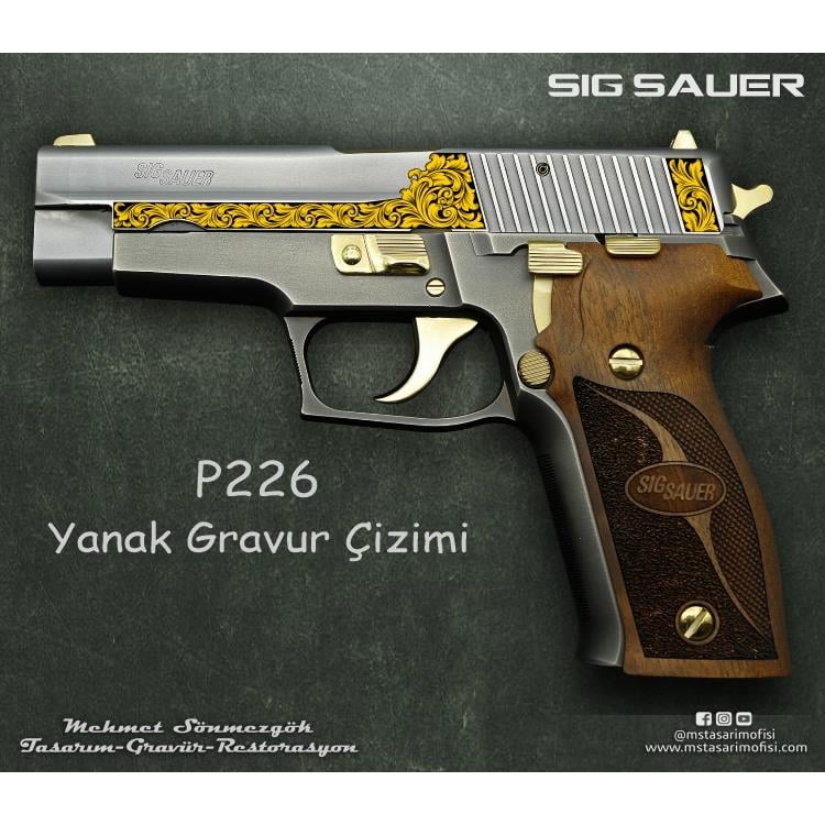 Sig Sauer P226 Gravür Çizimi_Model 1