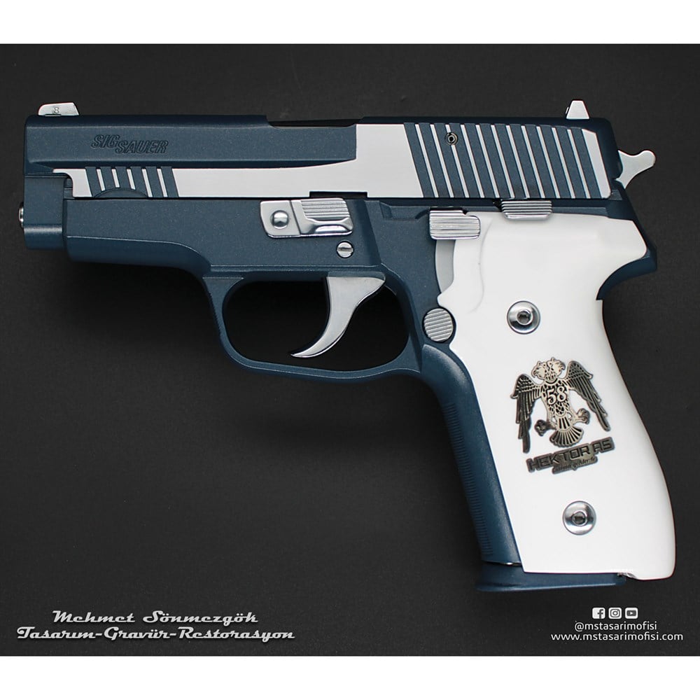 Sig Sauer P228 Kaplama // Mavi Cerakote,Parçalar Parlak