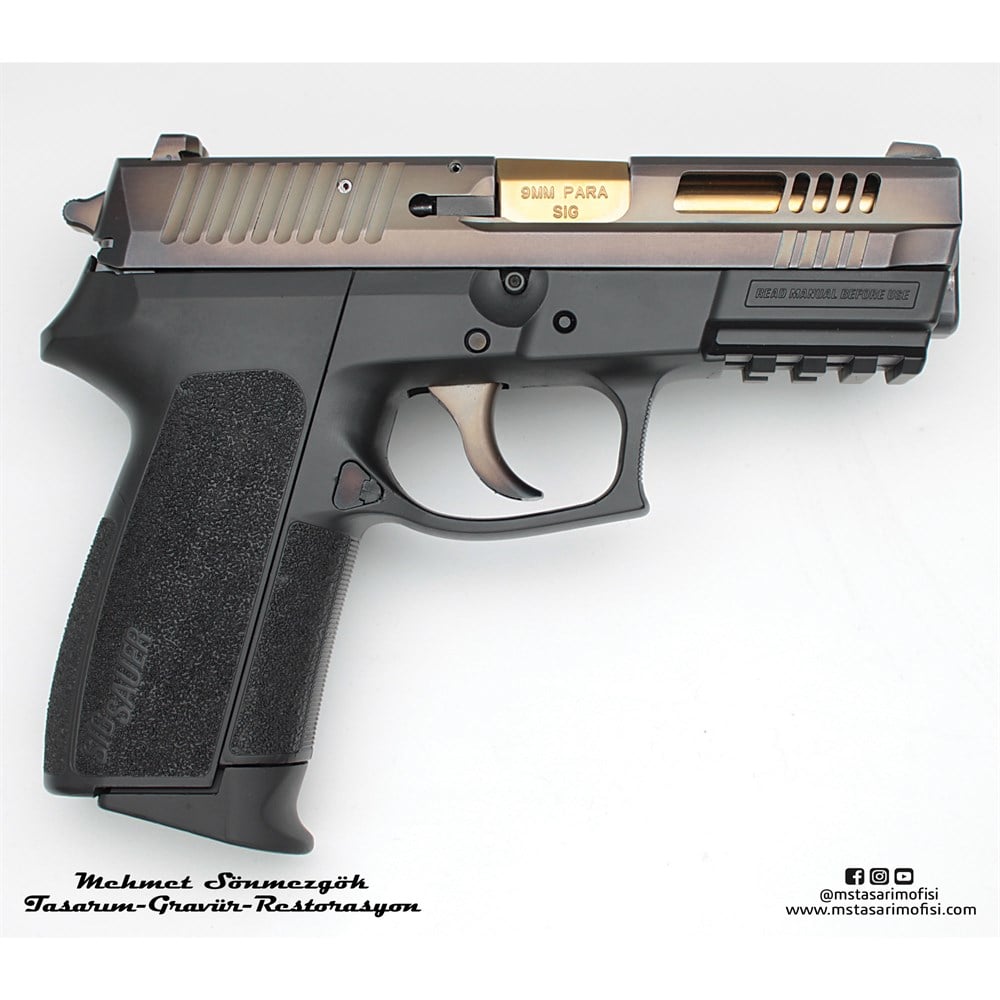 Sig Sauer SP2022 // Özel Modifiye,Çekme Kertiği,Eskitme Füme Titanyum