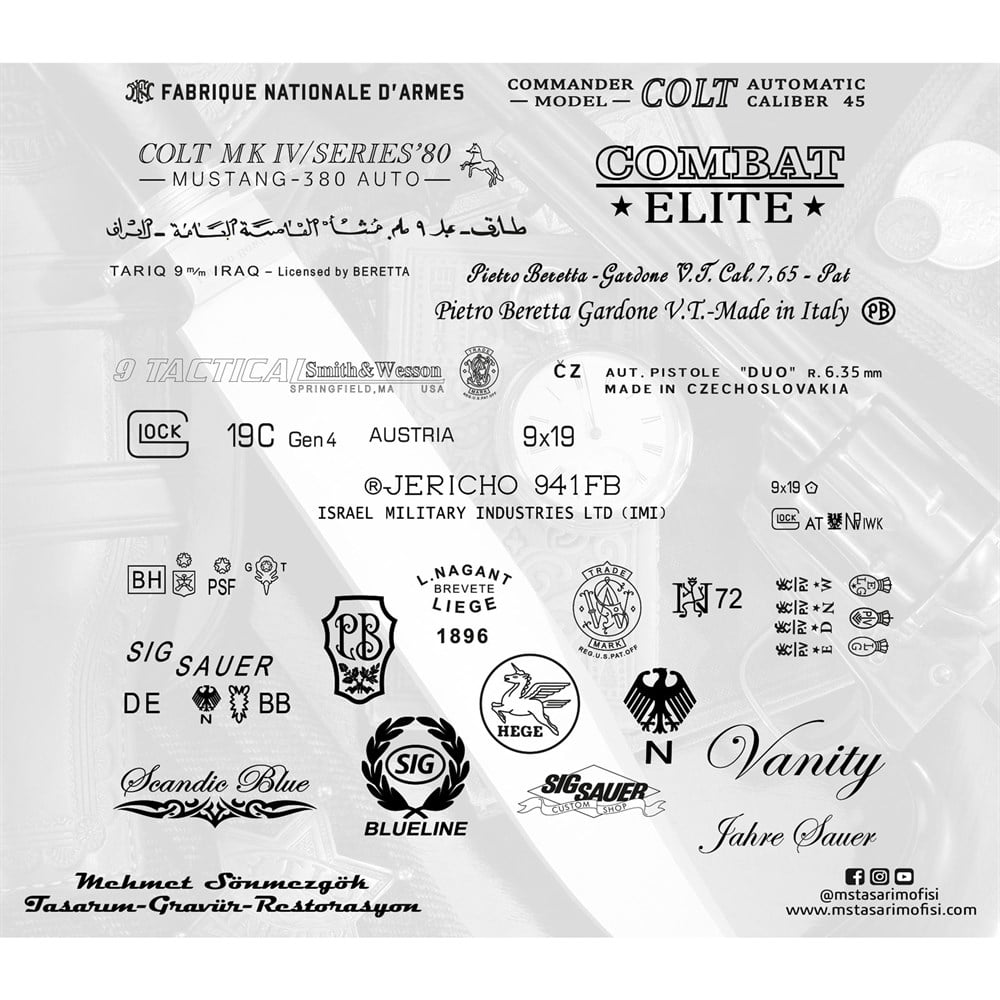 Silah Yazı & Logo Arşivi (Full Paket)