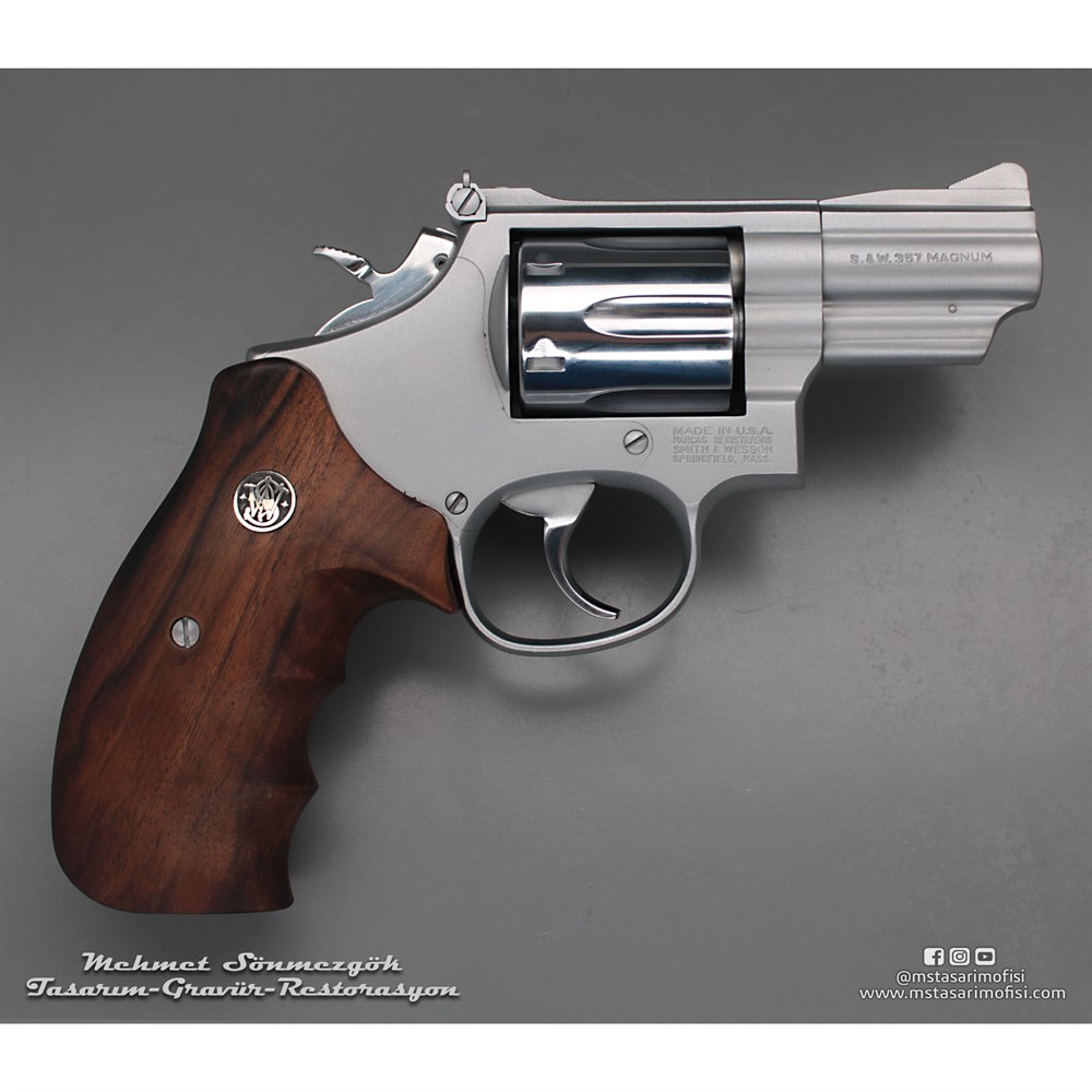 Smith & Wesson 357 Kaplama // Mat,Parlak Krom,Parçalar Parlak