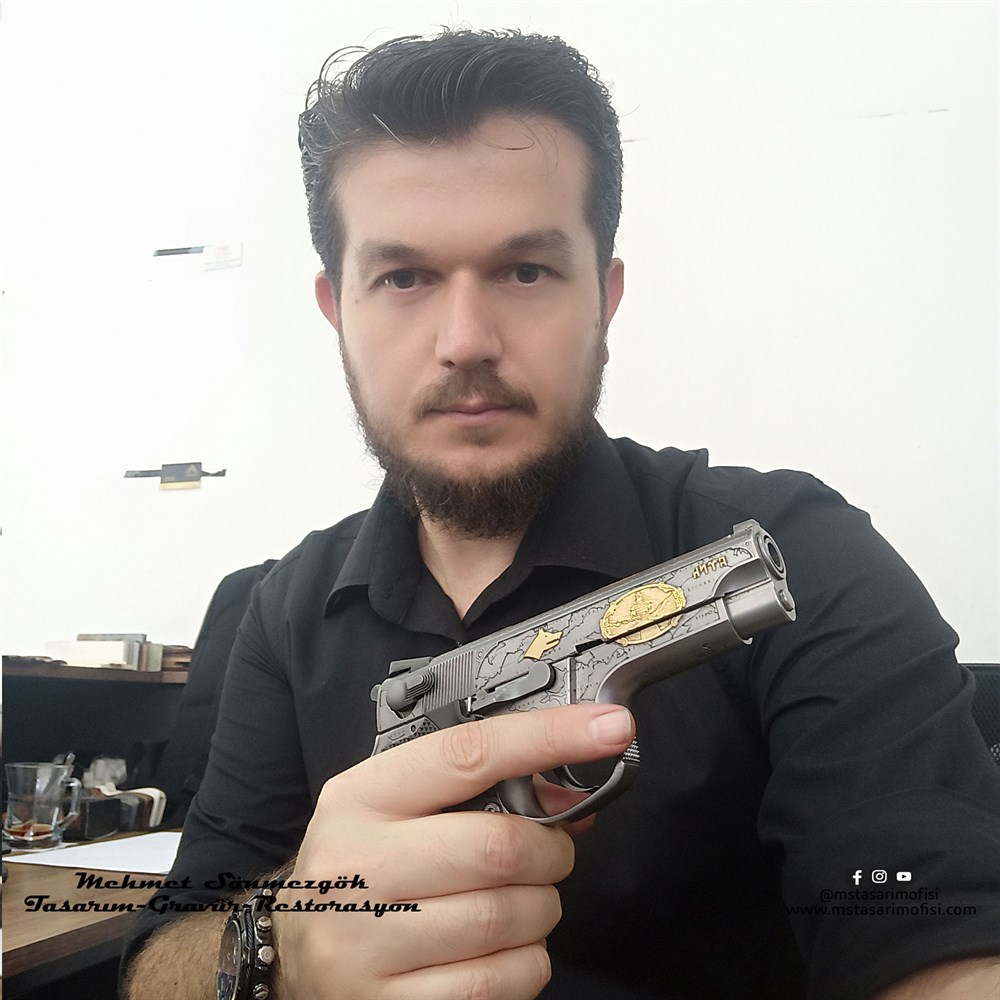 Smith & Wesson 5906 Gravür // Büyük Turan Devleti (2016 Versiyonu),Kurt Kabzeli