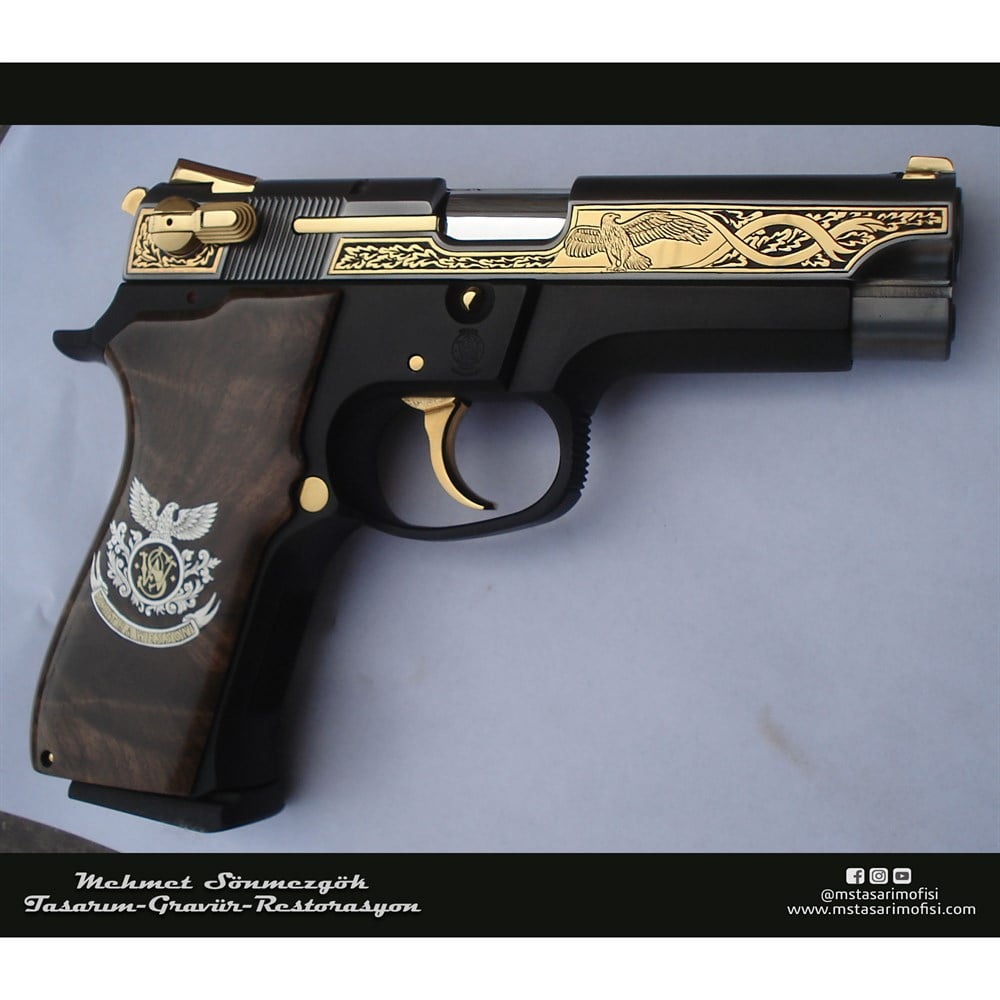 Smith & Wesson 5906 Gravür // Meşe Yaprağı Tasarım